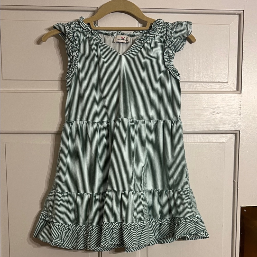 Vineyard Vines Green Striped Kids Dress